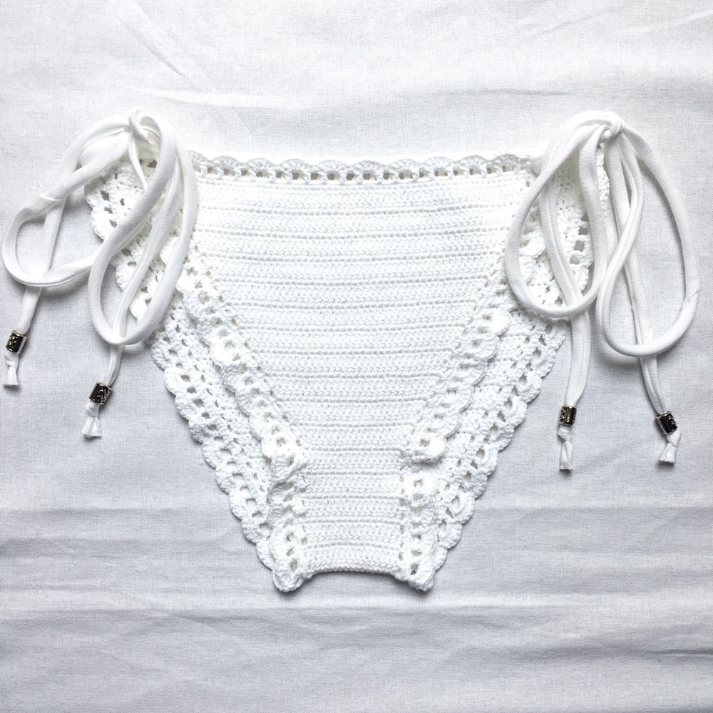 Boho White Crochet Bikini New - Picture 6 of 7